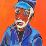 Acryl schilderij, Maya Wildevuur, Kapitein, 2012